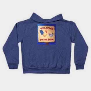 Rooster and Chicken Kids Hoodie